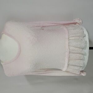 American Eagle Outfitters Pink and White Womens Sweater